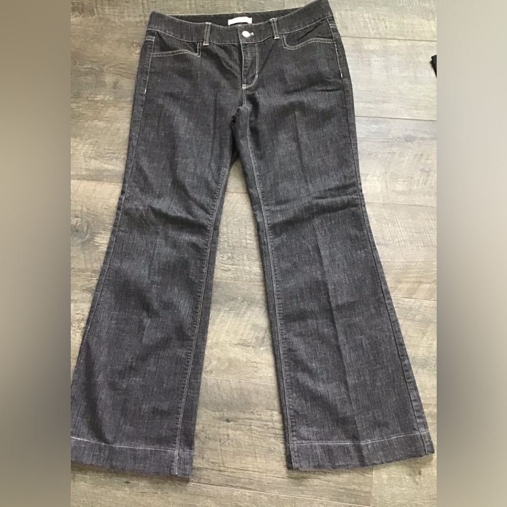 White House Black Market Gray Wide-Leg Jeans
